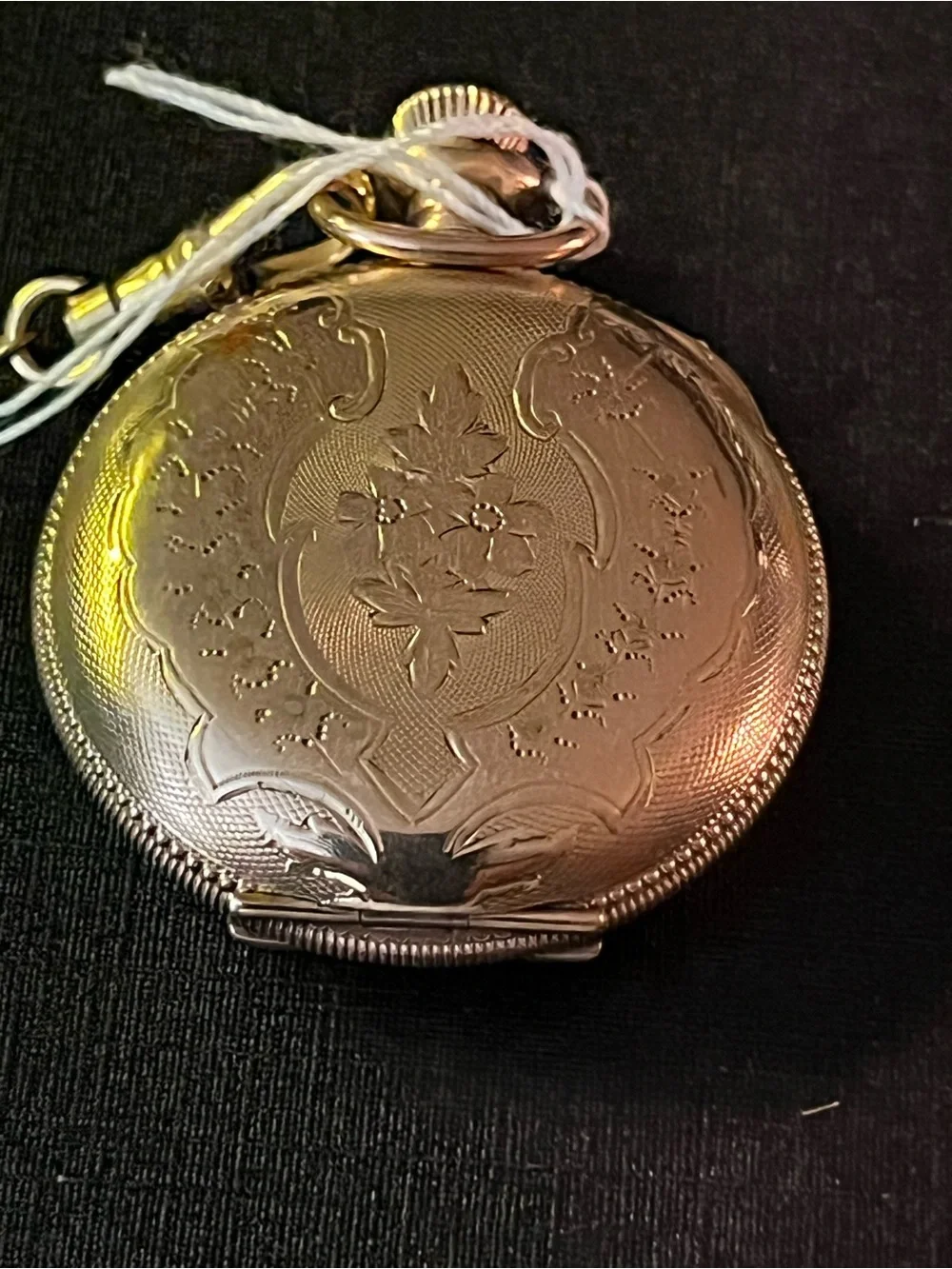 1901 Elgin 6s 7J Pocket Watch - Rare Fancy Gilt Star Dial - Running